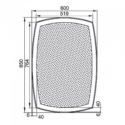 Зеркальное полотно Aquanet Тоскана 60*85 00196955