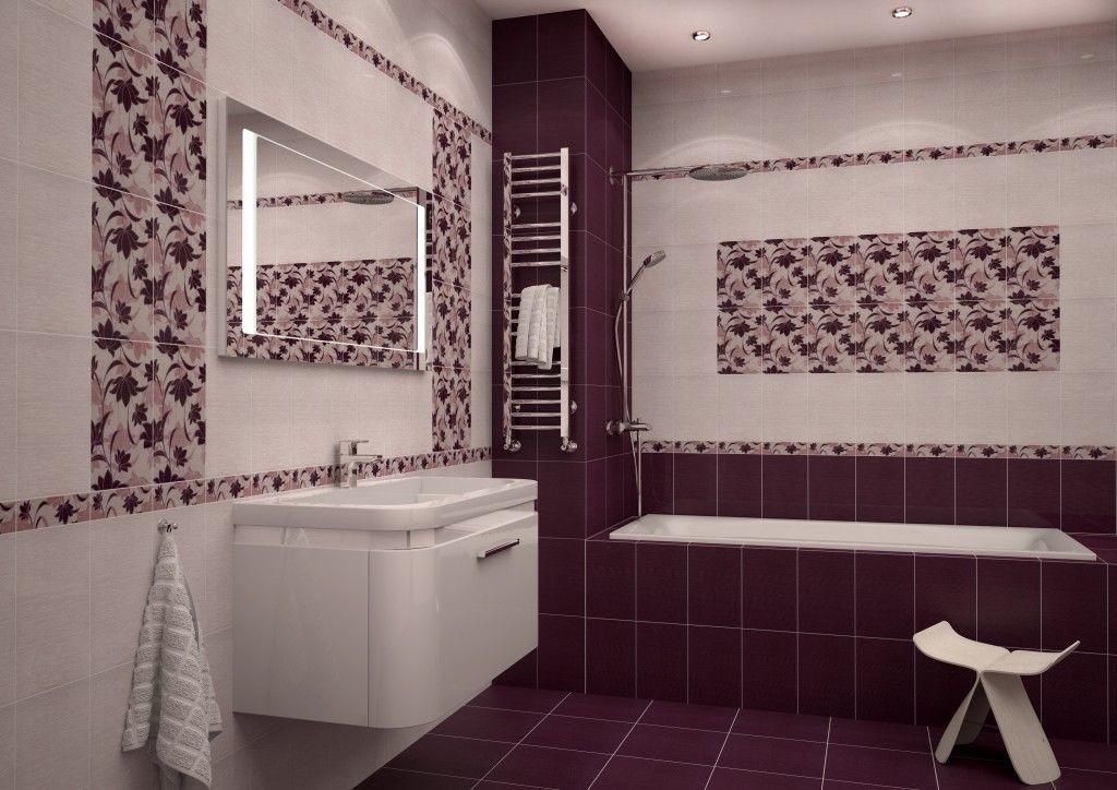 Газкерамика Лаура 20х30см плитка настенная сиреневая матовая 