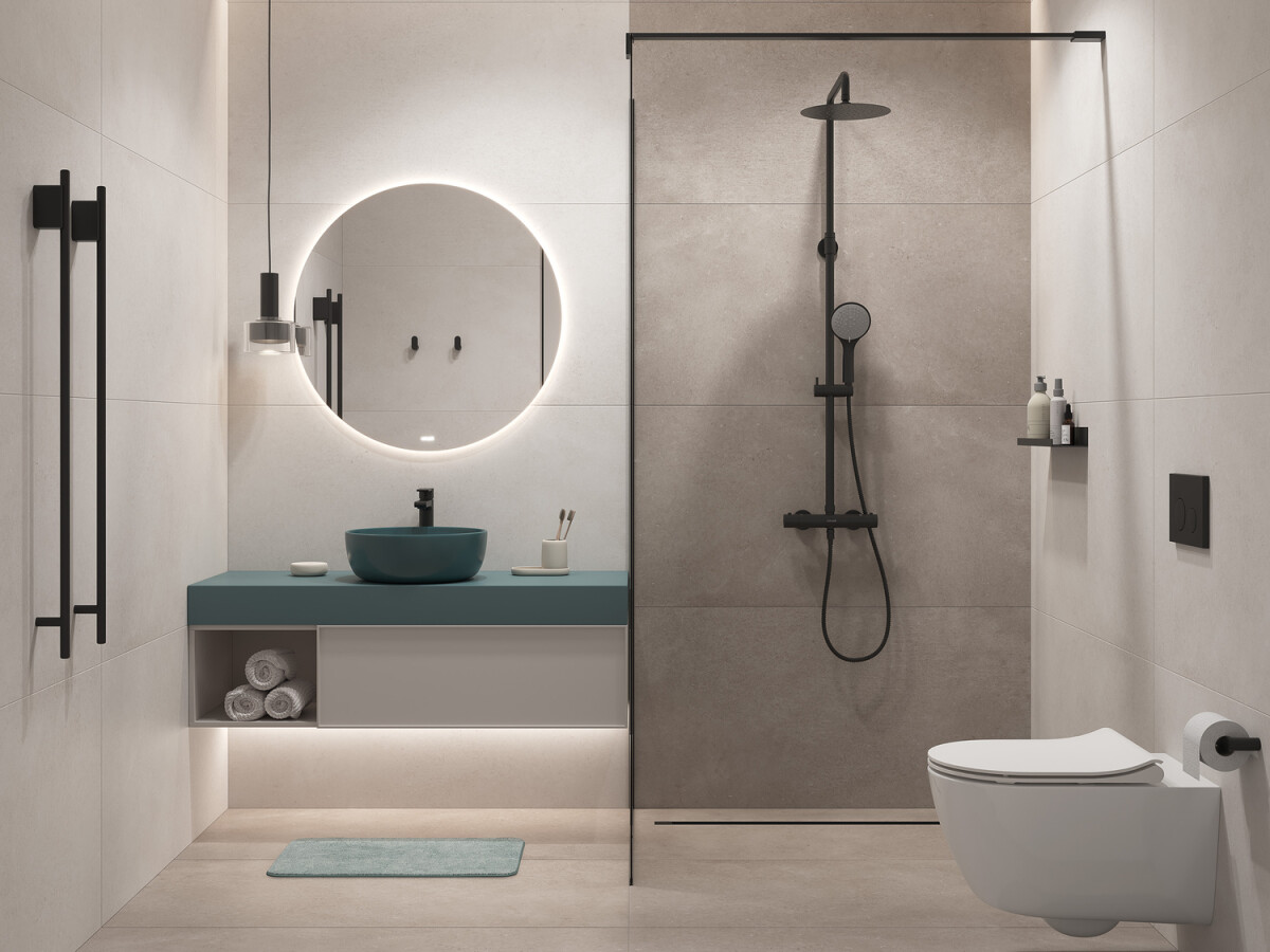 Керамогранит Cersanit Futura тонкий Soft Concrete серый ректификат 60x120 A17123