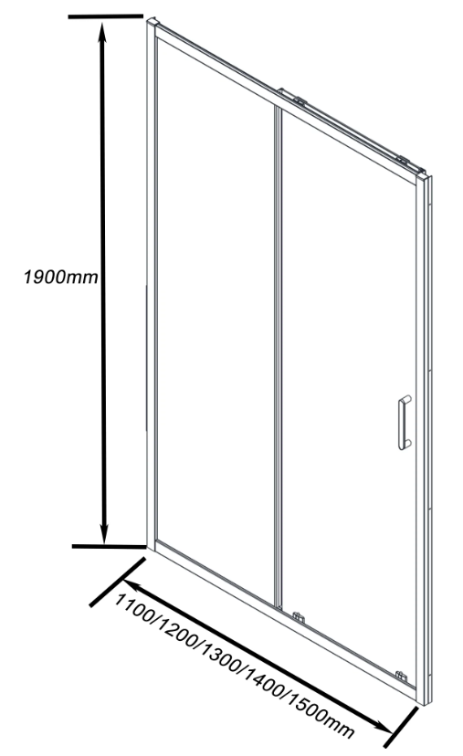 BAS Cube WTW-110-C-CH душевая дверь в нишу 1100х1900 Хром КУ00011