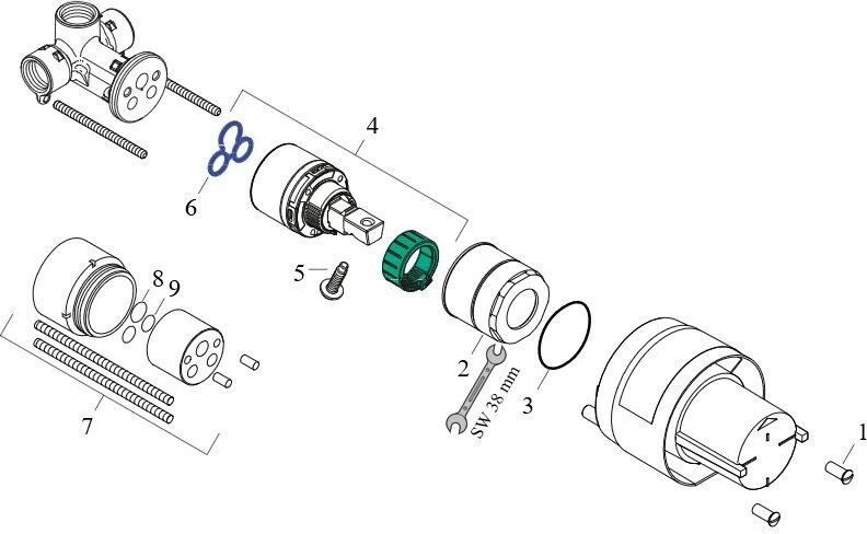 Hansgrohe 71658670S Set HG Vernis Shape смеситель для душа скрытого монтажа (71658670+13620180), матовый черный