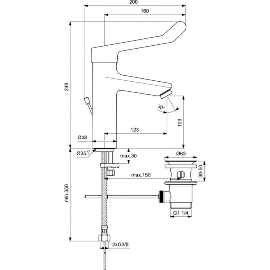 Ideal Standard Ceraplus смеситель для раковины BC105AA