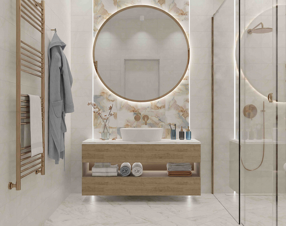 Axima Челси керамическая плитка белая 20х30