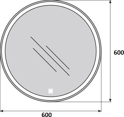 Зеркальное полотно BelBagno 60*60 SPC-RNG-600-LED-TCH