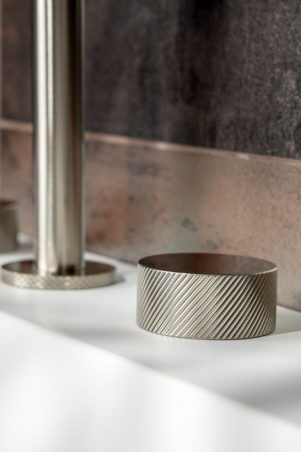 Смеситель для раковины Boheme Stick ручка Spirale на 3 отв. Nickel Brush 152-NB.4