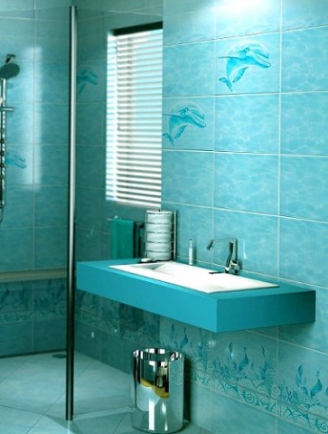 Уралкерамика Лагуна 25х36 см декор настенный дельфин 2