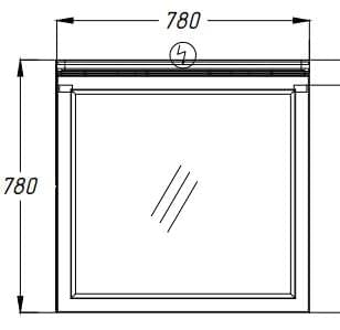 Opadiris Мираж зеркало 80 см орех Z0000006875