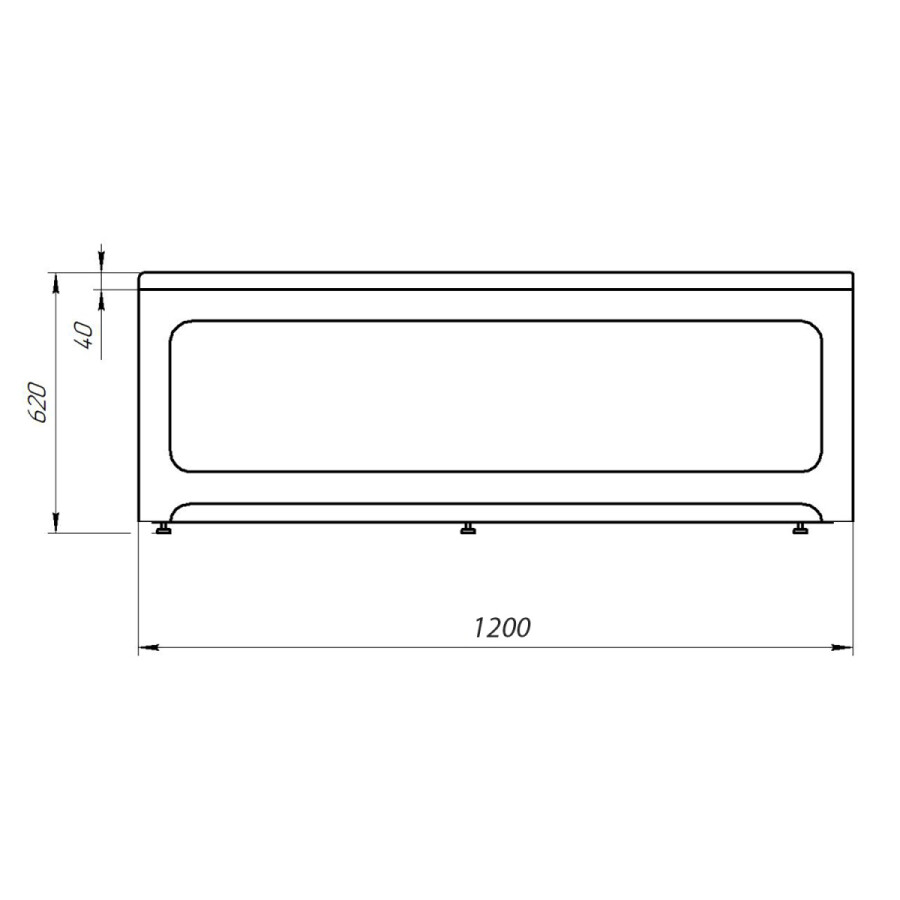 Панель фронтальная к ванне Azario BELLA 120 см, полистирол, белый AV.0020120F