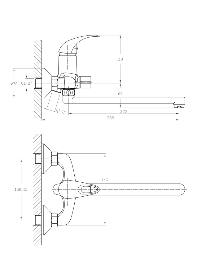 Haiba смеситель для ванны HB2215