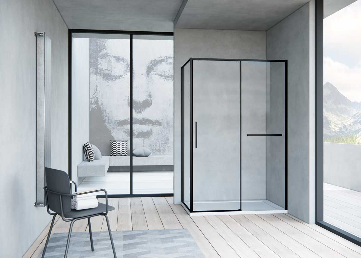 Vincea Slim Soft душевой уголок 140х100 см черный VSR-1SS1014CLB