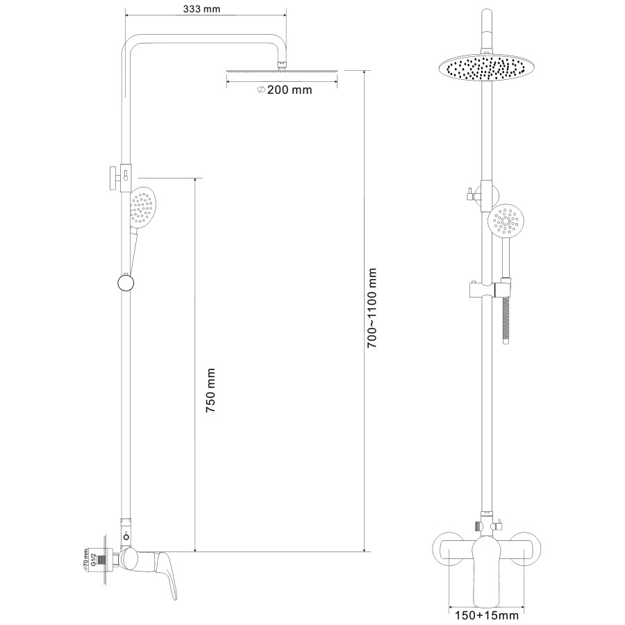 Rozzy Jenori Flora RSZ072-5 Душевая система без излива