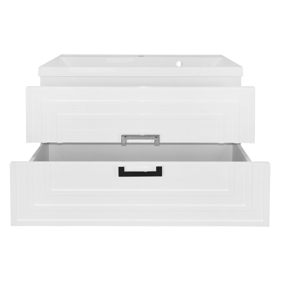 Комплект Тумба Azario ARMARIO 90/2 900х450х585 подвесная, с раковиной CLASSIK 90, белый глянцевый CS00096962