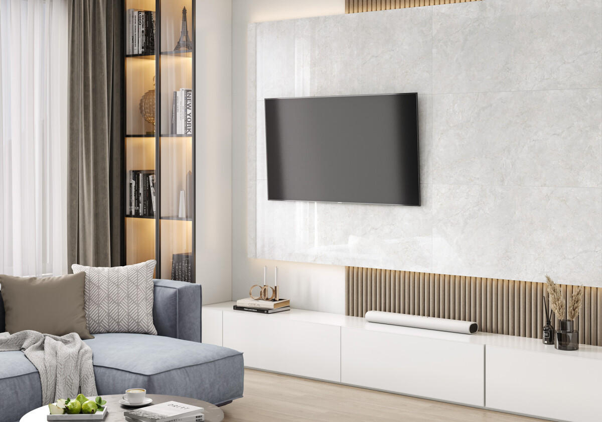 Керамогранит Artkera Group Армония белый полированный 600 x 1200 x 7 мм. 60120AMO00P