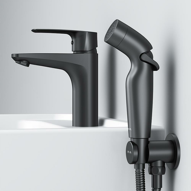 Am.Pm Gem смеситель для раковины с гигиеническим душем F90A03022