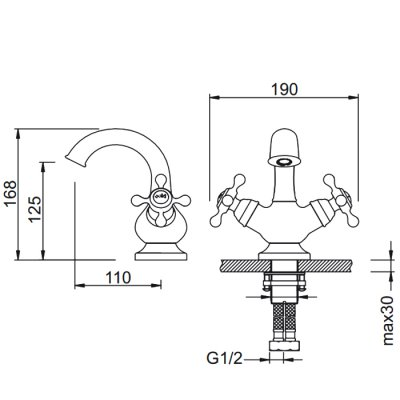 Gerhans K01G смеситель для раковины K11001G
