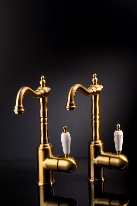 Смеситель для раковины высокий Boheme Tradizionale Oro Золото 282