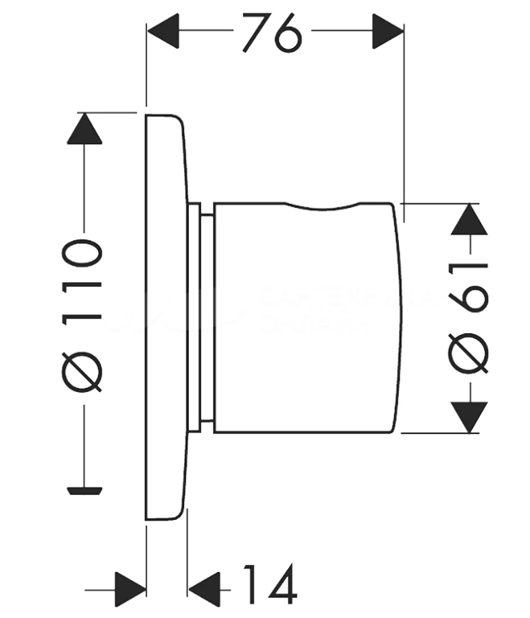 Hansgrohe 15932000S Set HG переключатель Trio/Quattro (15932000+15930180) Хром