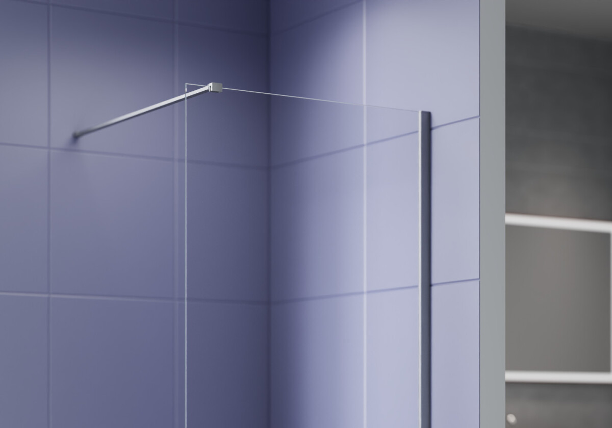 Aquatek AQ.WI.100.1GM Душевая перегородка Walk In 100см с держателем 1200мм оружейная сталь прозрачное