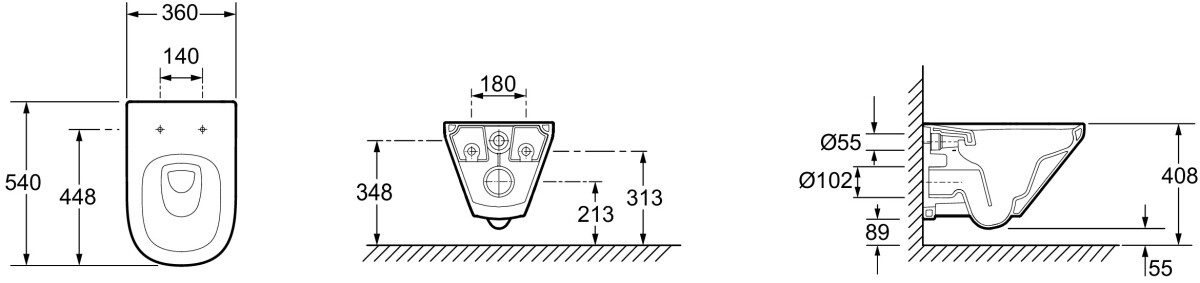 Jacob Delafon Modern Life E77725-0 унитаз подвесной