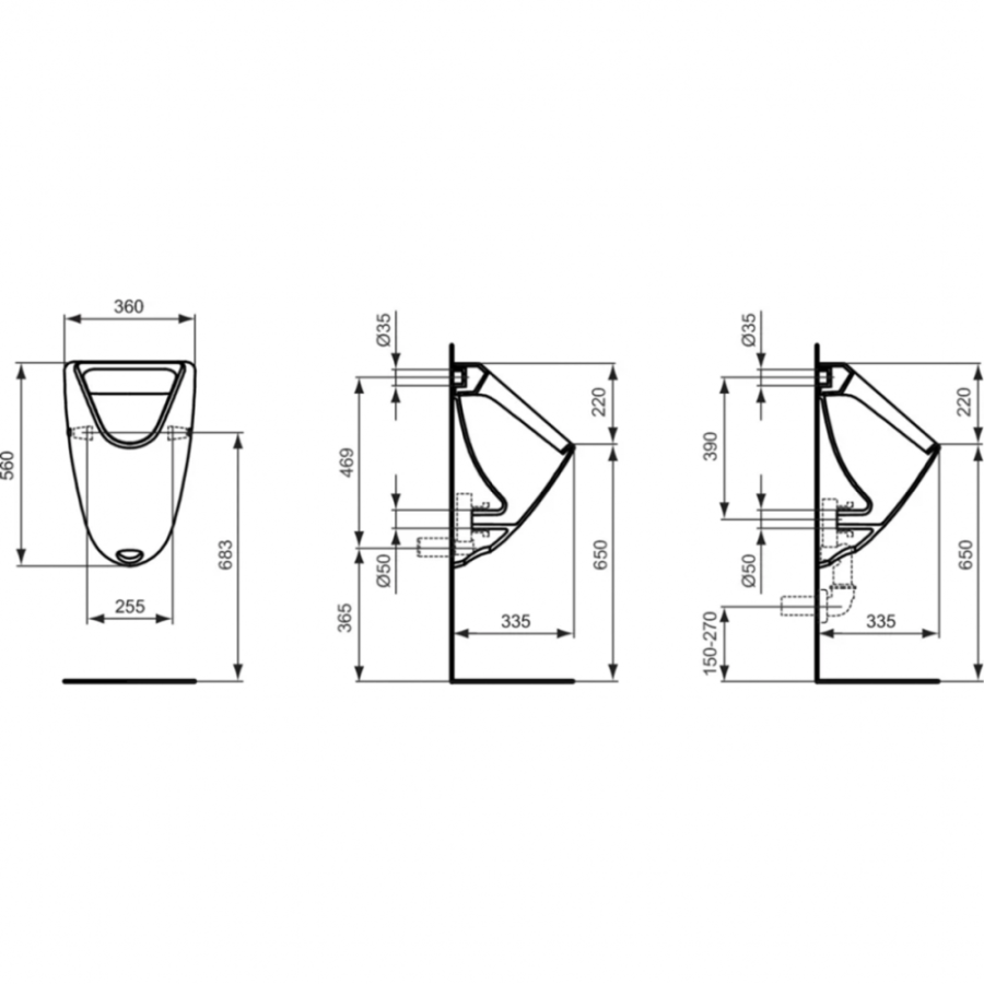 Ideal Standard Eurovit писсуар K553801