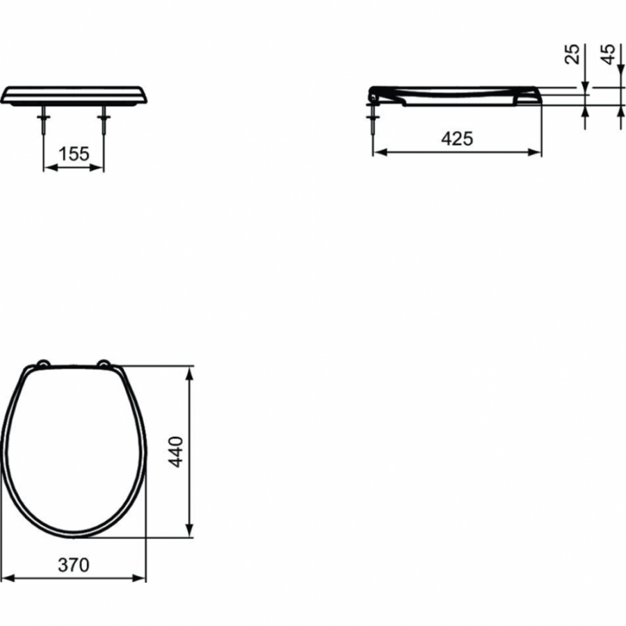 Ideal Standard Ecco-Eurovit универсальное сиденье W302601