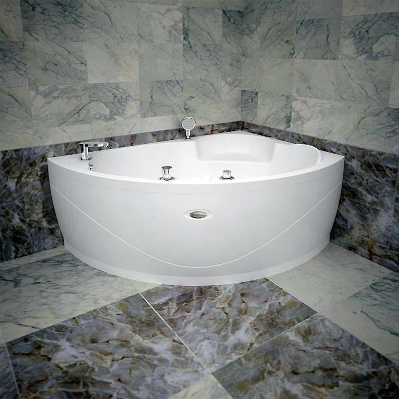 Radomir Лоуэль Комфорт Gold 168х120 см ванна акриловая асимметричнаяc гидромассжаем белая правая-левая