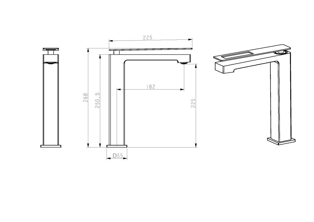 Смеситель для раковины Boheme Q White-Chrome 142-WCR.2
