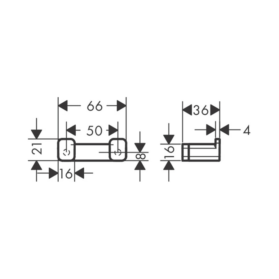 Hansgrohe AddStoris Двойной крючок для полотенец черный матовый 41755670