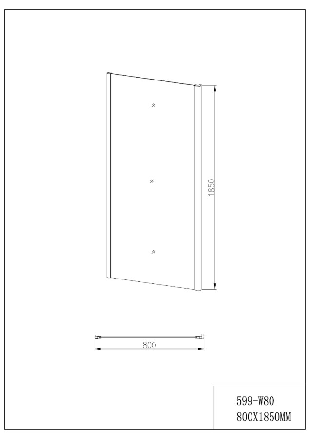 Eger 599-WM Боковая стенка 80*185