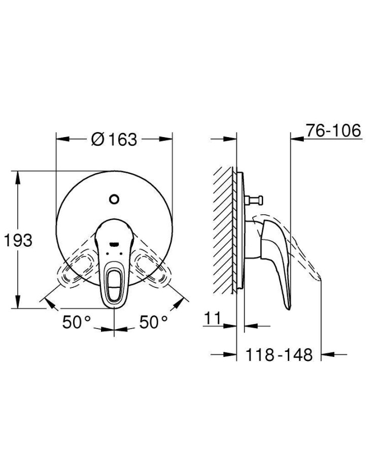 Grohe Eurostyle new 19506LS3 смеситель для ванны белая луна