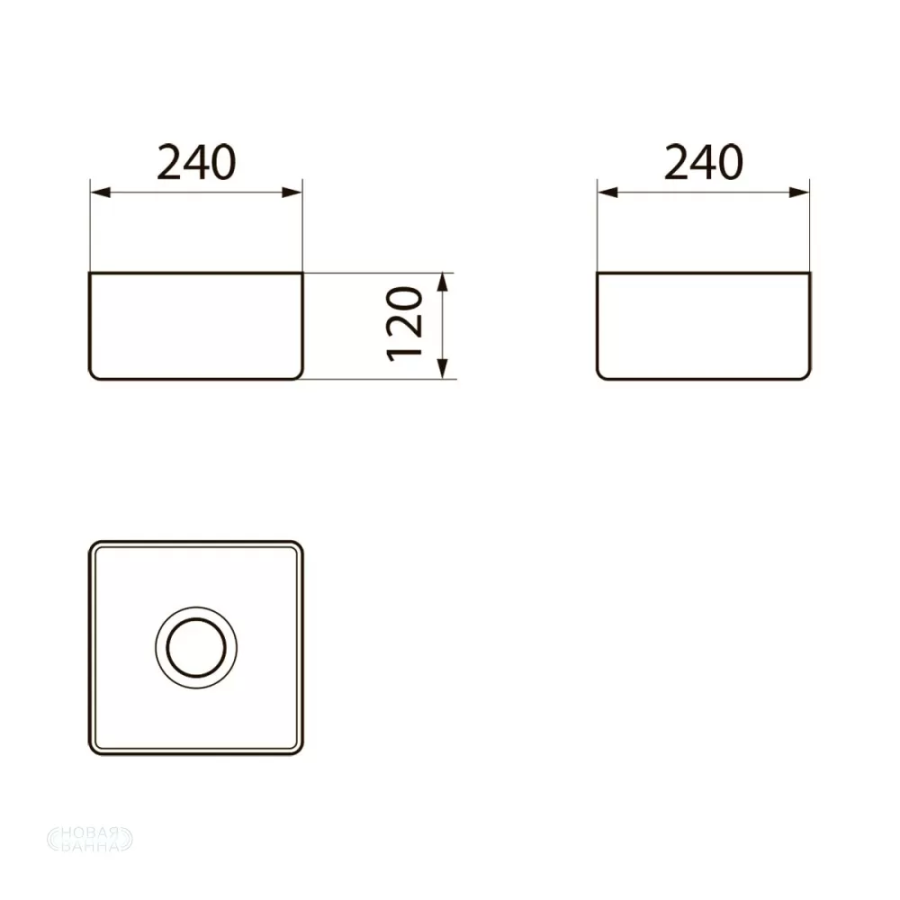 Point Аврора 24 раковина накладная PN43101