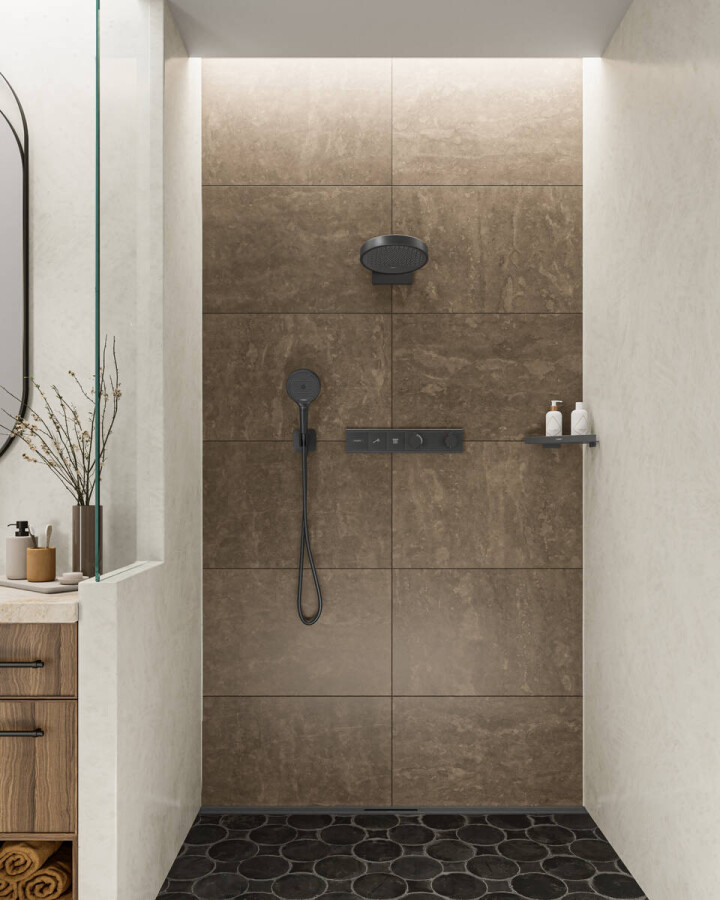 Hansgrohe Rainfinity Ручной душ 130 3jet хром-черный матовый 26864340