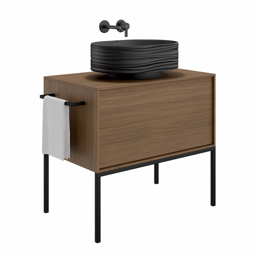 Kerama Marazzi Artbasin Sabbia раковина 50 черная SA.wb.50BLK.M