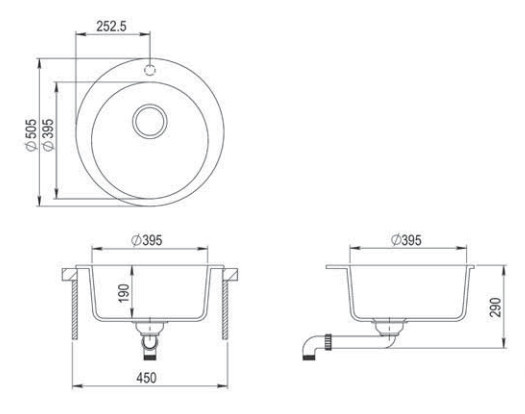 Teka Clave 45 B-TQ 1B 40148143 Мойка для кухни сандбридж 50,5х50,5 см