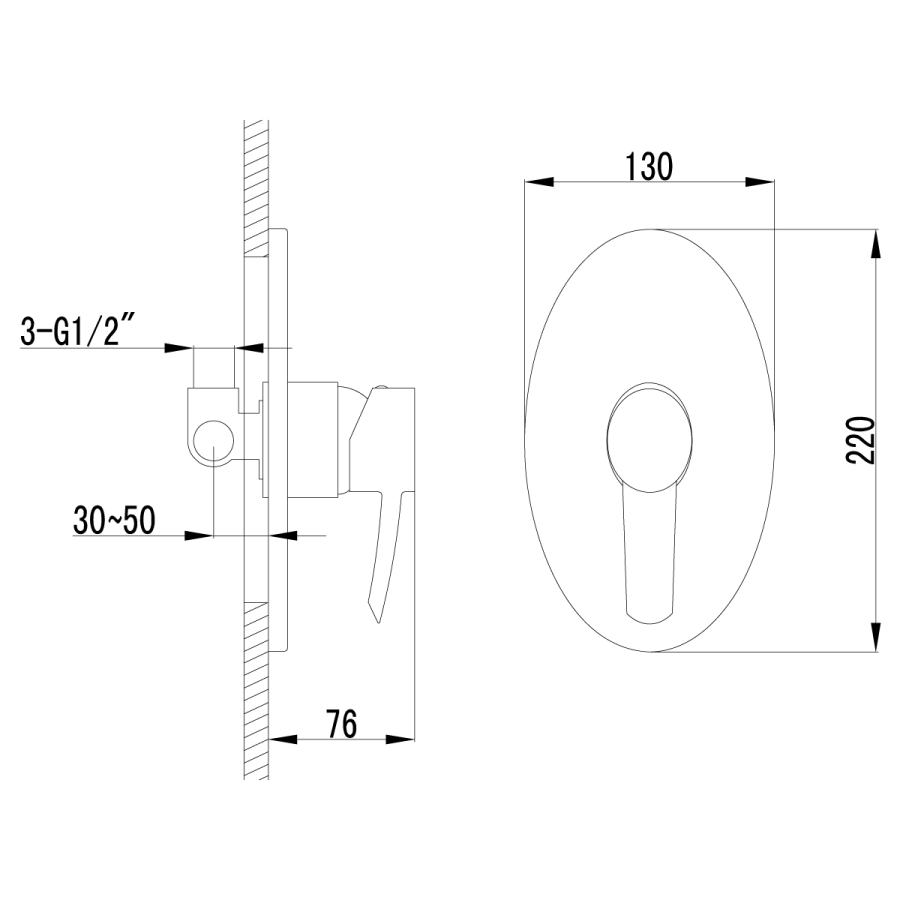 Lemark Atlantiss смеситель с гигиеническим душем встраиваемый LM3219C