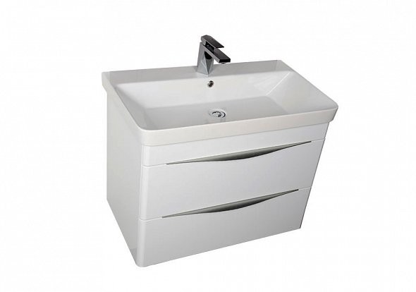Aquanet Орлеан 80 тумба с умывальником подвесная цвет белый