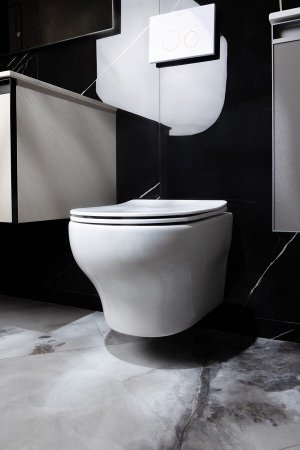 Унитаз подвесной Boheme Fiore Белый глянец c крышкой, Торнадо 978-SET-W