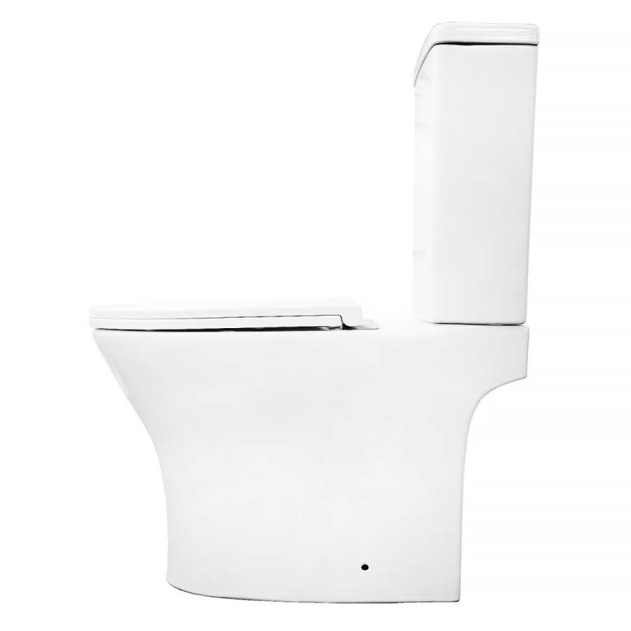 Унитаз-компакт Azario Tesoro 350х650х830 напольный, безободковый, система смыва "Торнадо", быстросъемное сиденье микролифт AZ-8501