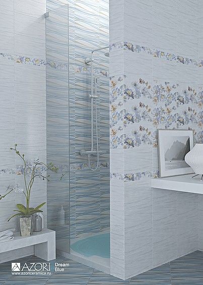 Azori dream 33х33см плитка напольная голубая глянцевая