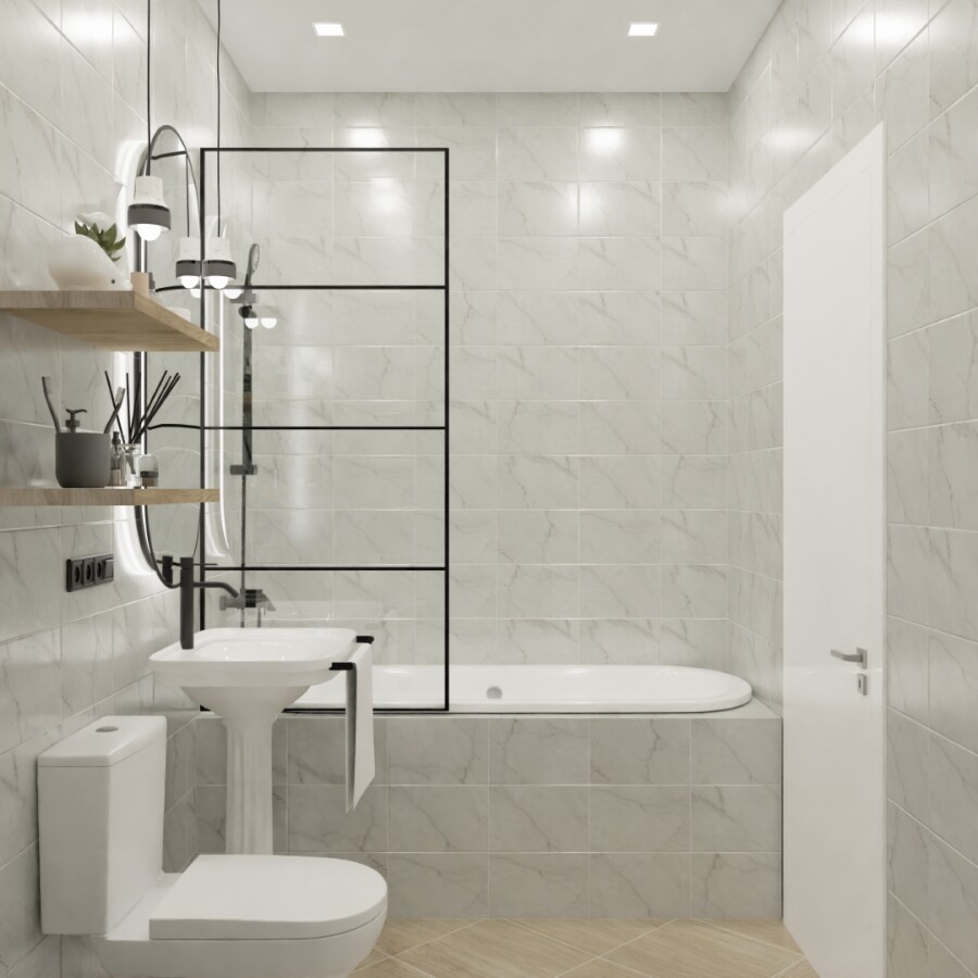 Плитка керамическая Шахтинская Серена белый верх 01 v2 200х300х7 (сорт 1), М2