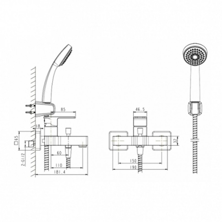 Bravat Riffle F672106C-B смеситель для ванны хром