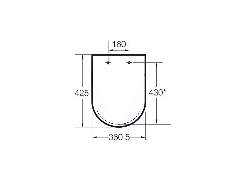 Крышка для унитаза Roca Dama Senso твердая дюропласт