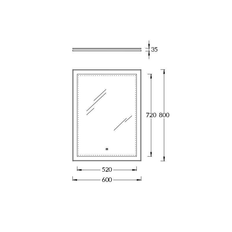 Kerama Marazzi зеркало с подсветкой 60 MI.P.60