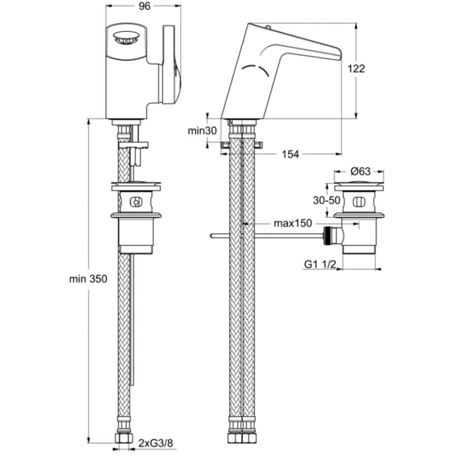 Ideal Standard Melange смеситель для раковины B8630AA