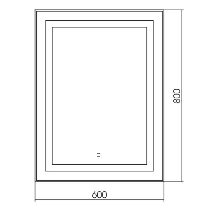 Зеркальное полотно Azario Саурон 60*80 LED00002510