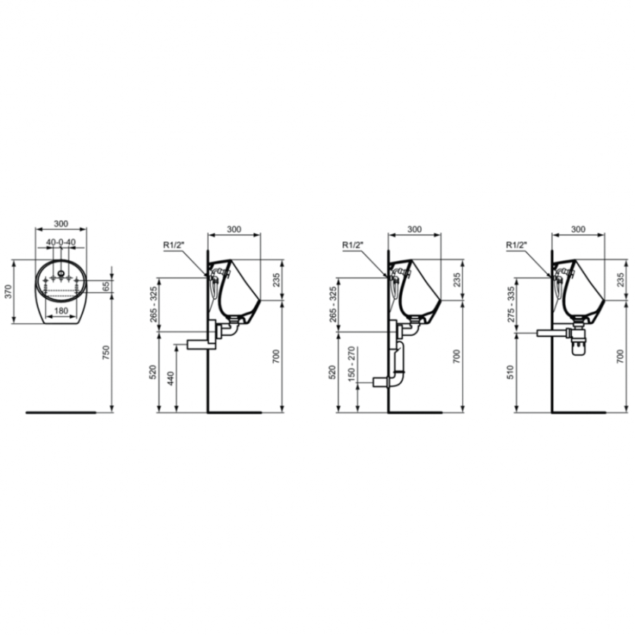 Ideal Standard Sphero писсуар E182801