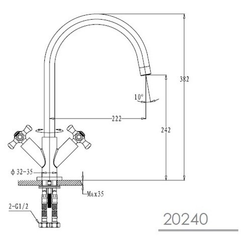 Imprese Ralsko 20240 смеситель для кухни хром