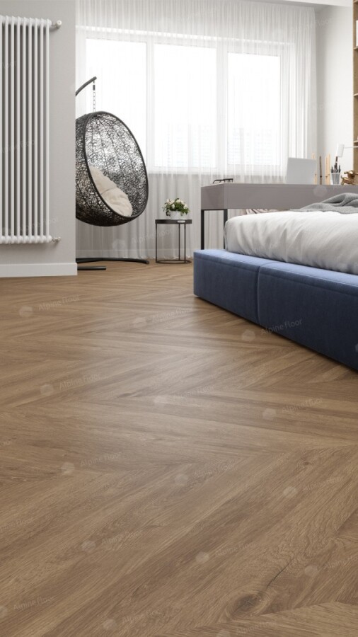 Alpine Floor Easy Line Кварцвиниловая плитка LVT Французская Ёлочка ECO 3-25 1219.2 х 184.15 х 3 mm