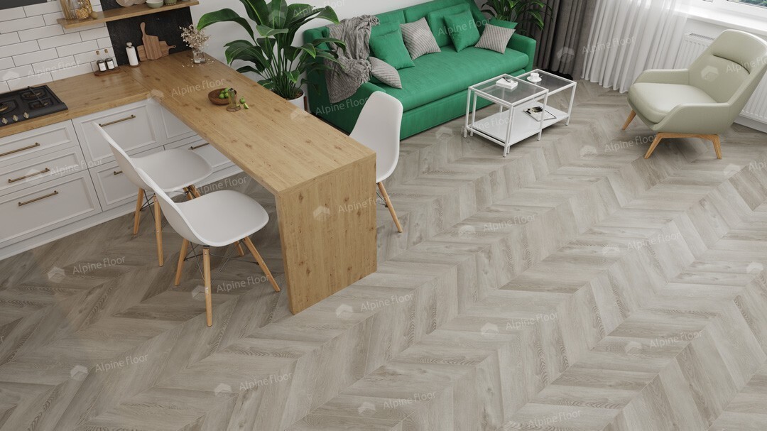 Alpine Floor Chevron LVT Кварцвиниловая плитка Дуб Фантазия ECO 20-1AB 555х127х2.5 mm