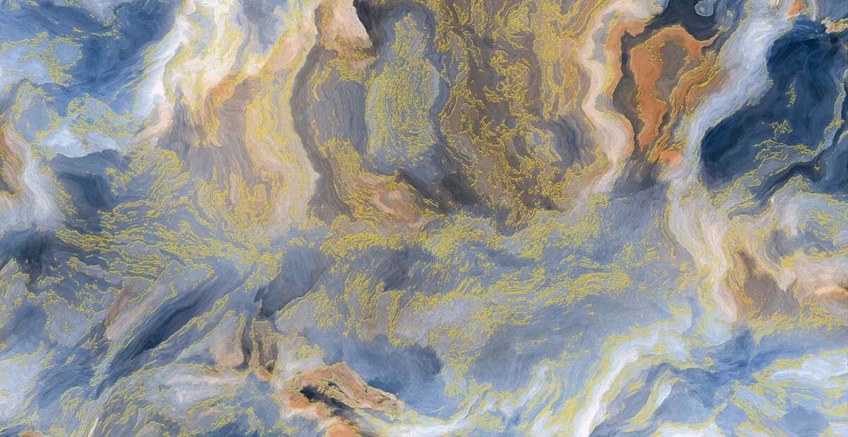 Керамогранит Azario Carlin Aqua Gold 60x120 Carving H18004001G